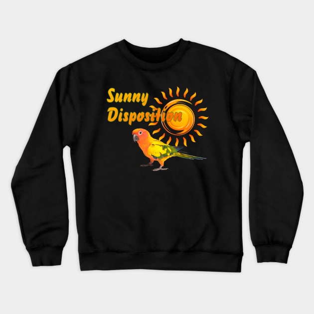 Sun Conure Parrot Sunshine Sunny Disposition Crewneck Sweatshirt by Einstein Parrot